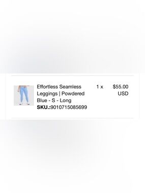 Powdered Blue Leggings - Seamless Effortless Fit